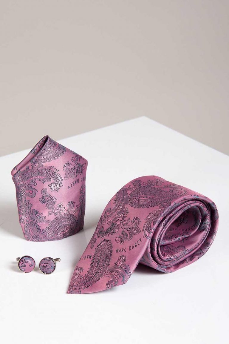 Marc Darcy Tie Cufflinks and Pocket Square Set