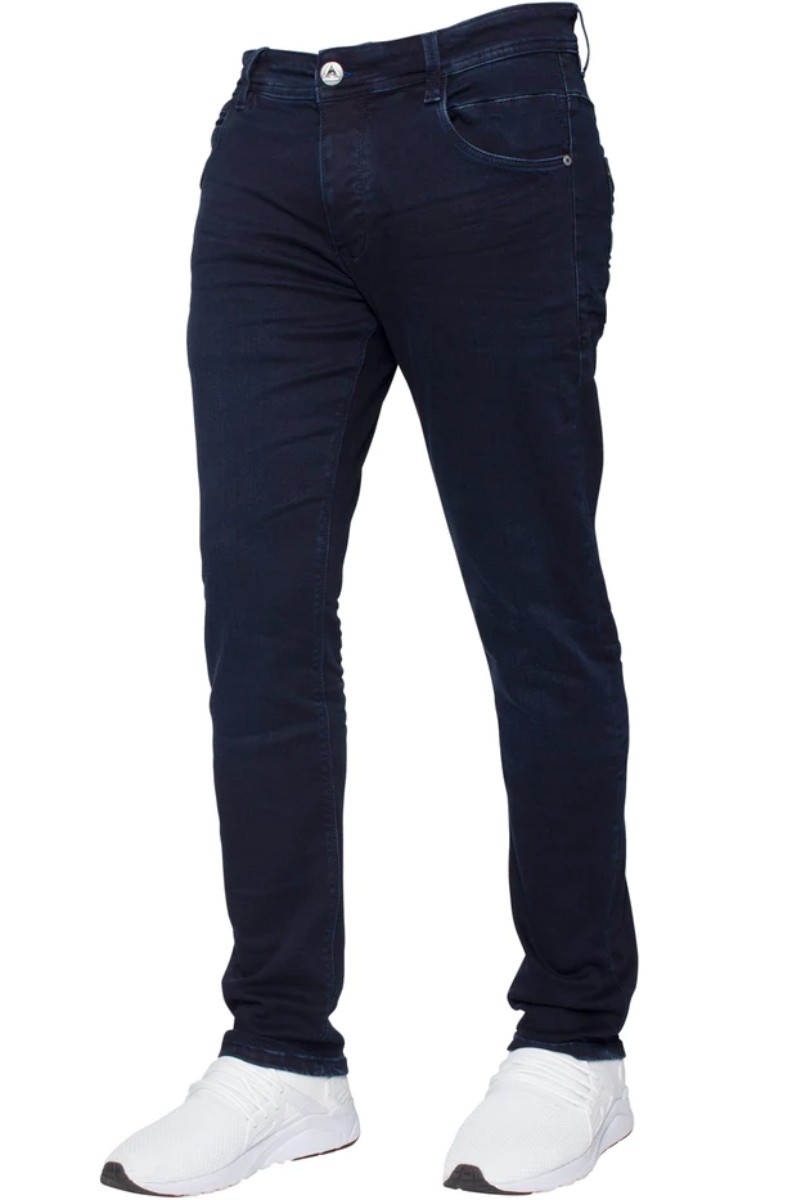 mens navy hyper stretch skinny jeans