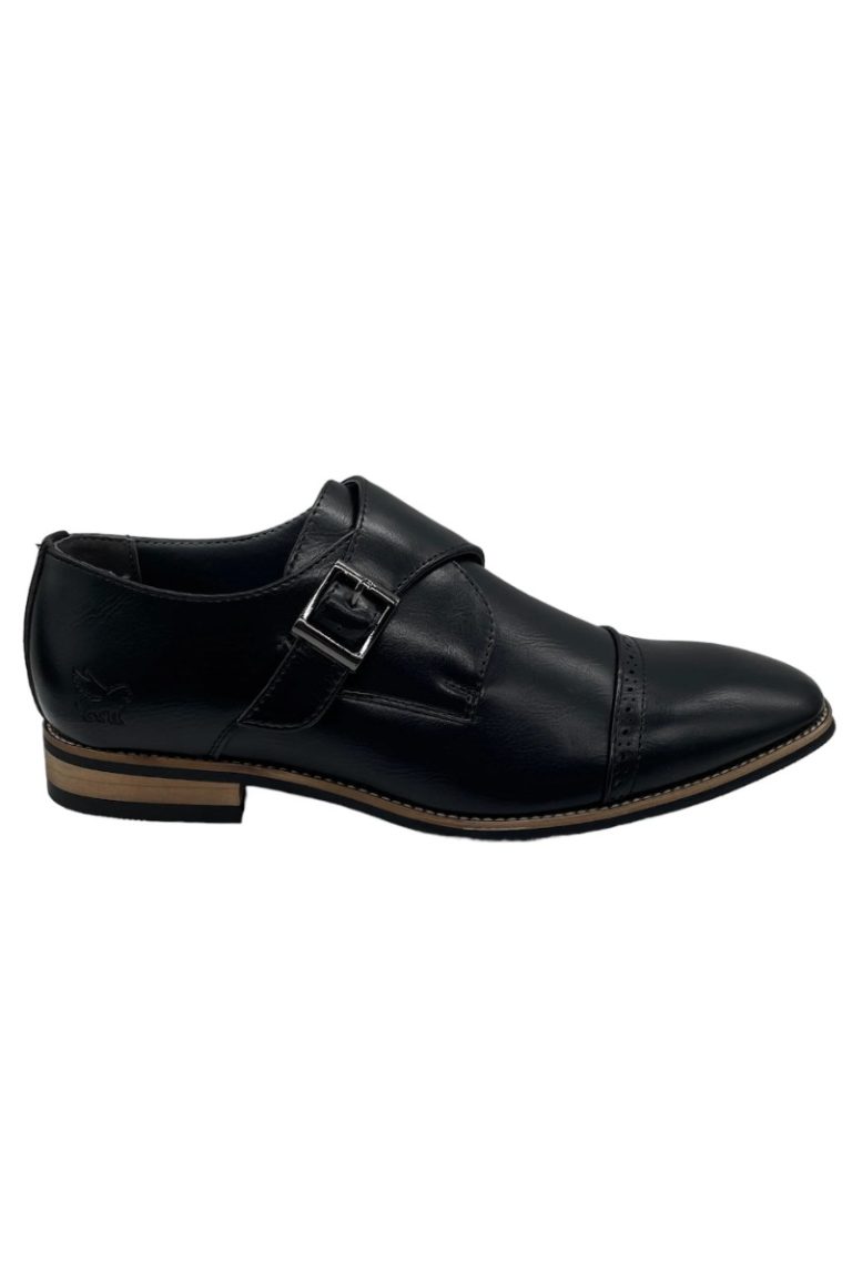 Marcozzi Crete Black Monk Dress Shoe