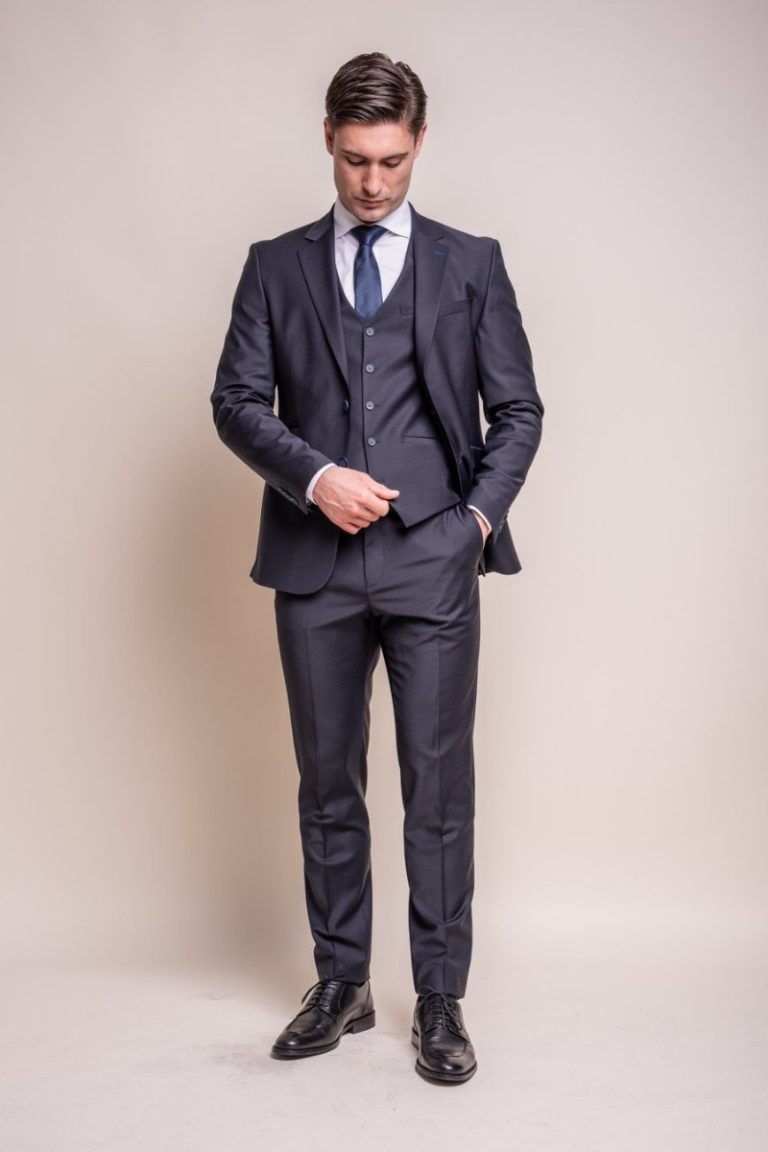 House of Cavani Bond Navy 3 Piece Suit