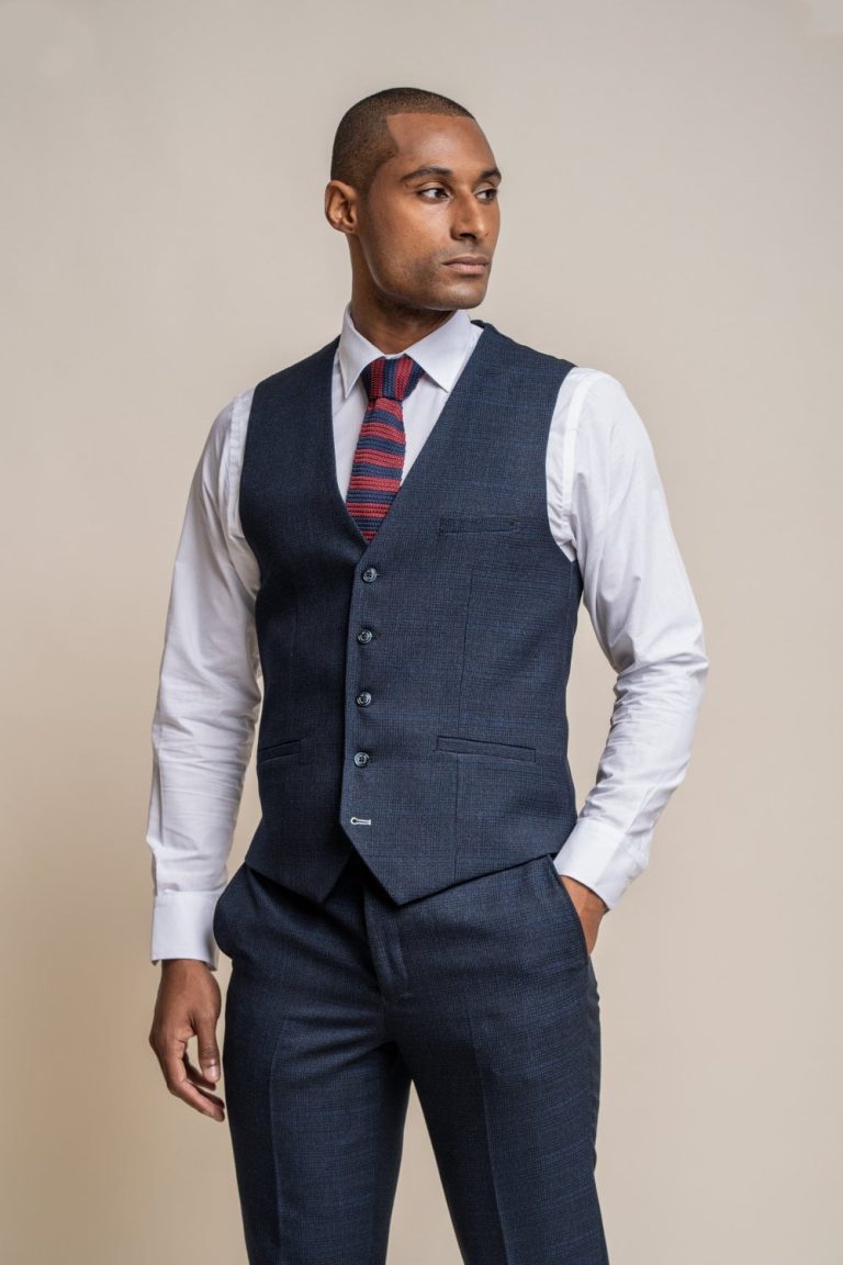 House of Cavani Caridi Navy Waistcoat