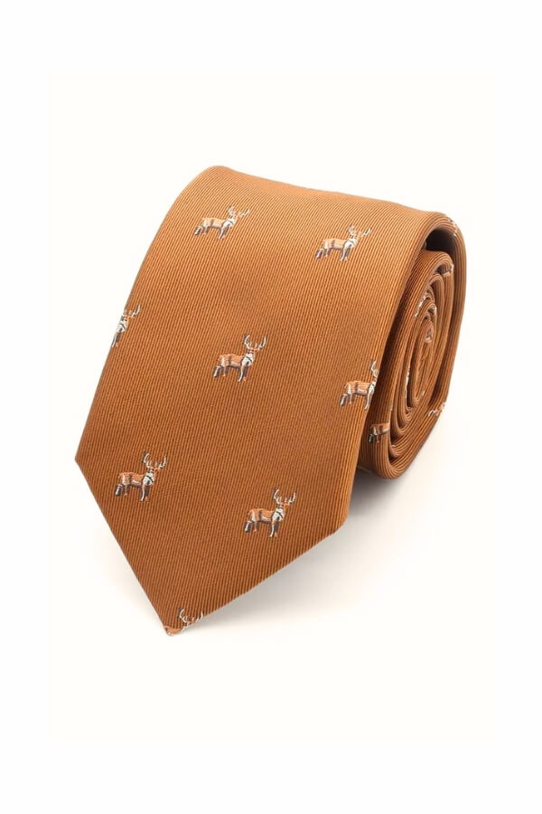 LA Smith Stag Tie Warm Spice