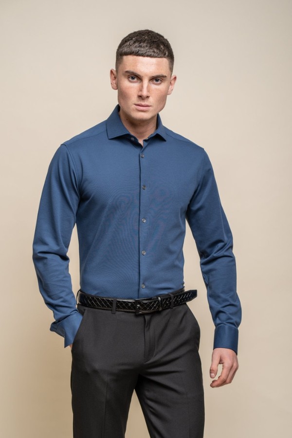 House of Cavani Ashley Navy Long Sleeve Shirt