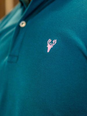 Quality men's polo shirt teal