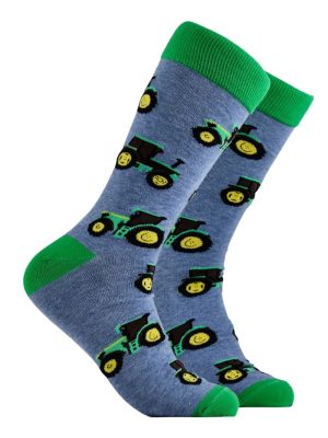 Soctopus Mens Socks Farming Green Machine