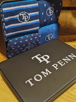 Tom Penn Socks 4 Pack Gift Box | Blues