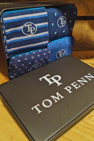 Tom Penn Socks 4 Pack Gift Box | Blues