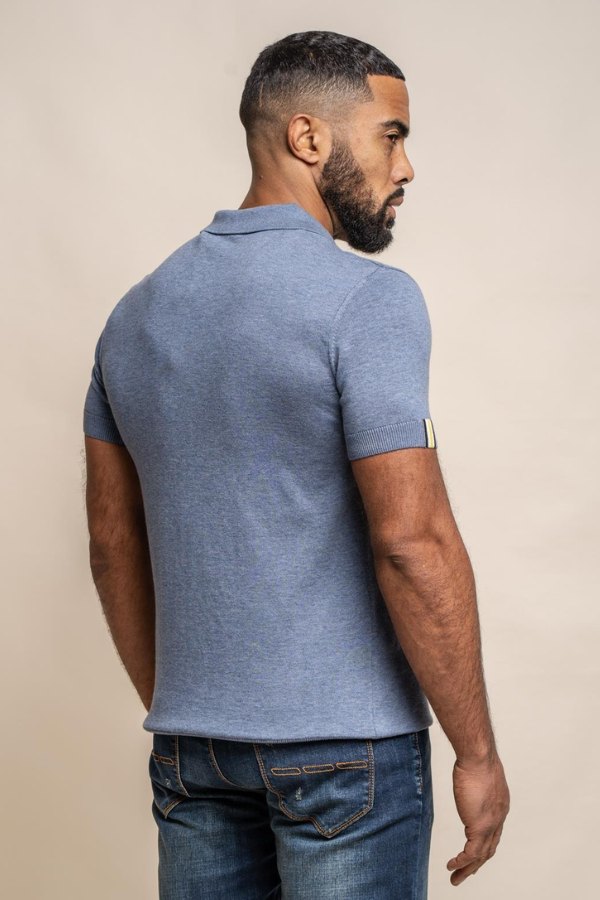 Cavani Dino Short Sleeve Knit Polo and Jeans