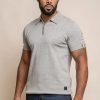 Cavani Dino Short Sleeve Knit Polo | Grey