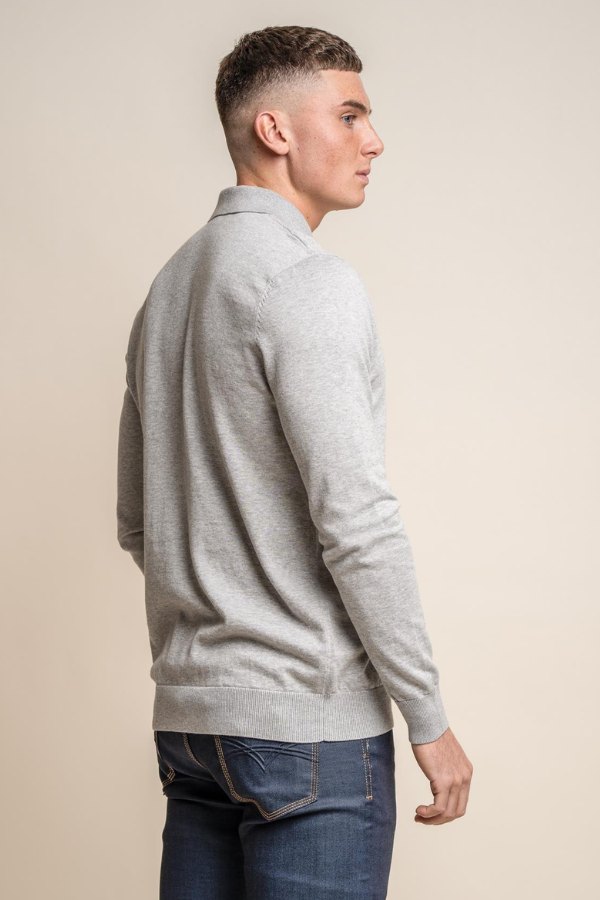 Cavani Falcao Long Sleeve Knit Jumper | Grey