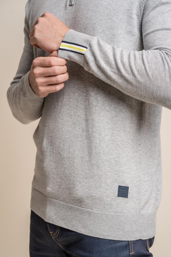 Cavani Falcao Long Sleeve Knit Jumper | Grey