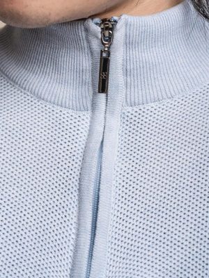 Cavani Kyle Half Zip Knit | Sky Blue