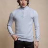 Cavani Kyle Half Zip Knit | Sky Blue