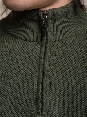 Cavani Kyle Half Zip Knit | Olive