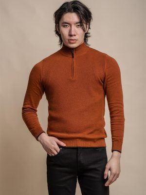 Cavani Kyle Half Zip Knit | Rustic