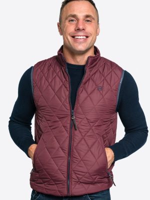 XV Kings Granville Quilted Gilet Crimson